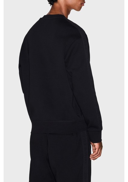 Logolu Streç Pamuklu Regular Fit Bisiklet Yaka Sweat Erkek Sweat XM001296 AF10818 UC001 modelleri