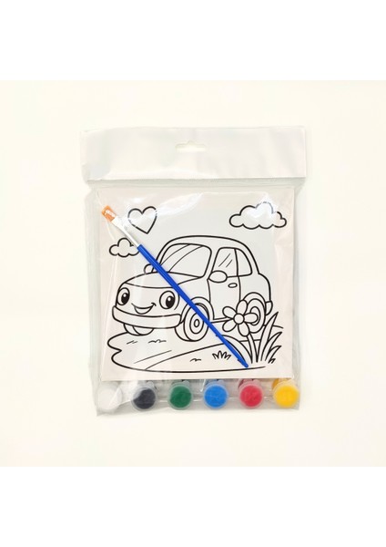 Çocuk Hobi Seti – 15X15 cm Kanvas Tuval, Su Bazlı Akrilik Boya ve Fırça ile Boyama Keyfi fiyatları