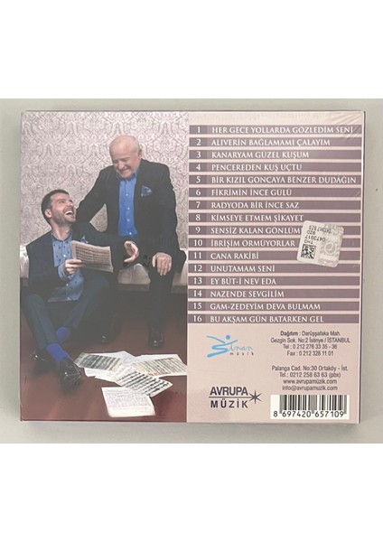 Sinan Özen Babamın Şarkıları ve Ince Saz CD (Jelatininde Sıfır Dönem Baskı Cd) fiyatları