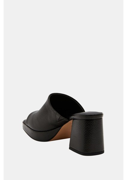 The Surrprise Slide Kadın Siyah Topuklu Terlik indirimleri
