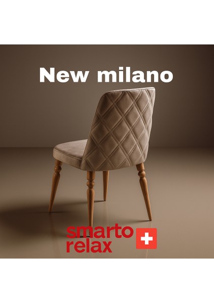 Milano New 2’li Sandalye Seti — Ahşap Ayaklı, Krem Kumaş fiyatları