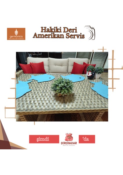 Balık Şekilli Hakiki Deri Amerikan Servis/runner – 41X32 cm 1 Adet indirimleri