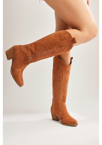 Hero Taba Süet Nakışlı Kovboy Çizme fiyatları