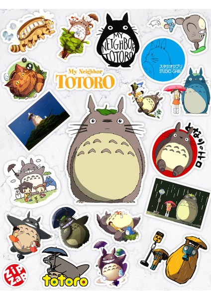 Komşum Totoro Ghibli Anime Telefon Laptop Bullet Journal Yapışkanlı Folyo Sticker Paketi