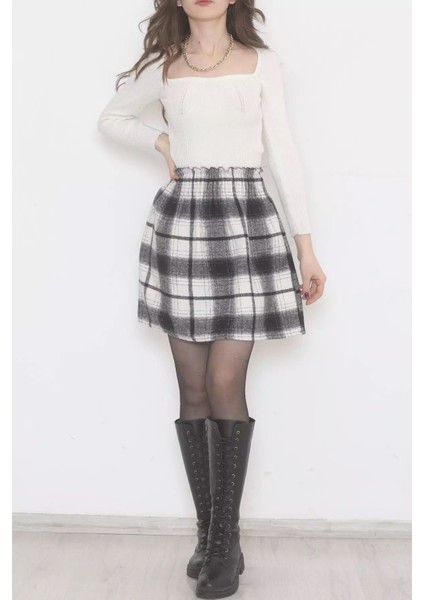 Kadın Desenli Kaşe Etek