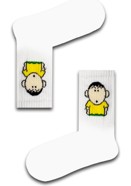 Bochan Desenli Unisex Atletik Çorap