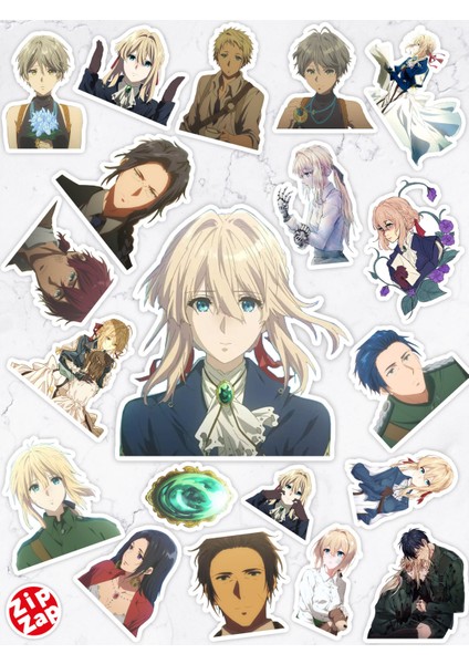 Violet Evergarden Anime Telefon Laptop Bullet Journal Yapışkanlı Folyo Sticker Paketi