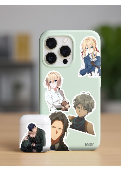 Violet Evergarden Anime Telefon Laptop Bullet Journal Yapışkanlı Folyo Sticker Paketi fiyatları