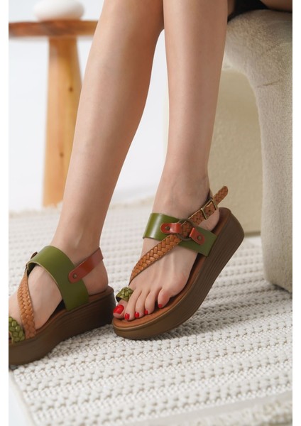 Likya Çok Renkli Hakiki Deri Sandalet fiyatları