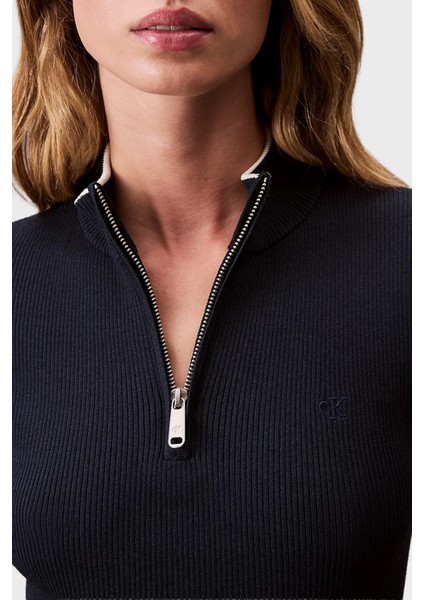 Fitilli Slim Fit Yarım Fermuarlı Dik Yaka Mini Boy Elbise LV044C330GCEF Bayan Elbise LV044C330G Cef indirimleri