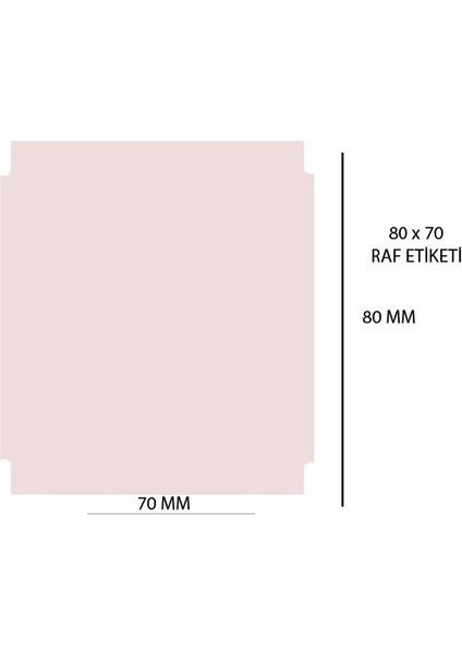 80*70 Kartonraf Etiketi 350 Sarım