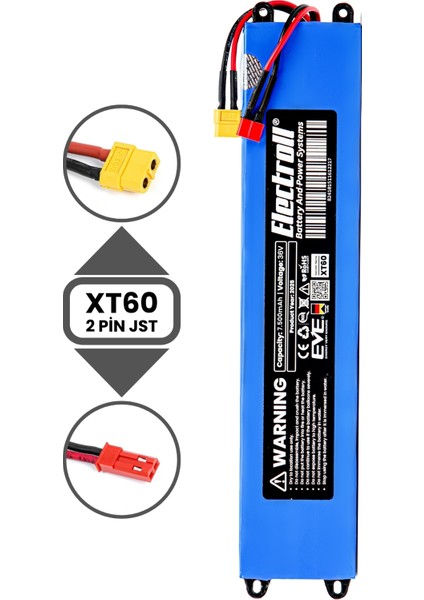 E-Wheels E2S V2 Uyumlu Batarya (Standart Kapasite) 36V 7500MAH Pil Elektrikli Scooter Bataryası indirimleri