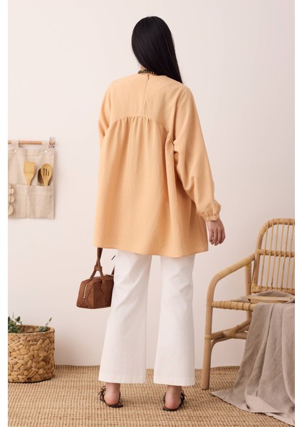 V Panama Tunik Açık Somon modelleri