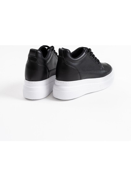 Lauren Kadın Gizli Topuk Beyaz Tabanlı Siyah Spor Ayakkabı fırsatları