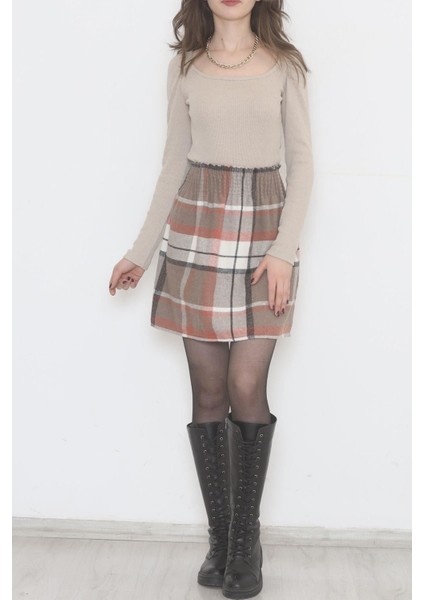 Desenli Kaşe Etek Vizonkareli - 15508.1350. fiyatları