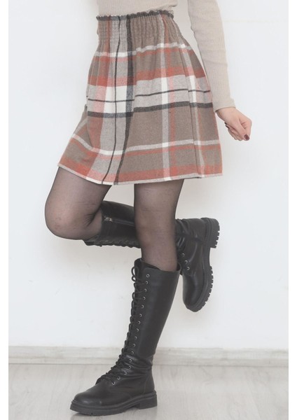 Desenli Kaşe Etek Vizonkareli - 15508.1350. indirimleri