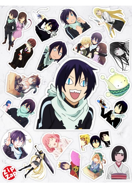 Noragami Anime Telefon Laptop Bullet Journal Yapışkanlı Folyo Sticker Paketi