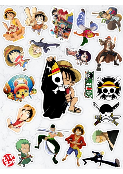 One Piece Anime Telefon Laptop Bullet Journal Yapışkanlı Folyo Sticker Paketi