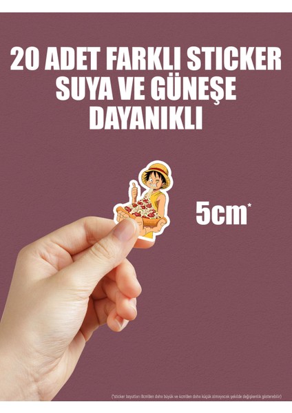 One Piece Anime Telefon Laptop Bullet Journal Yapışkanlı Folyo Sticker Paketi indirimleri