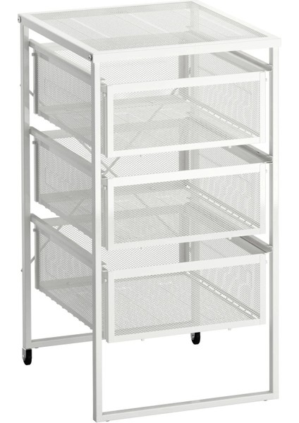 Tekerlekli Keson 30X34X56 cm Ikea 3 Çekmeceli Dolap Çelik Ofis Dolabı Beyaz Raf fiyatları