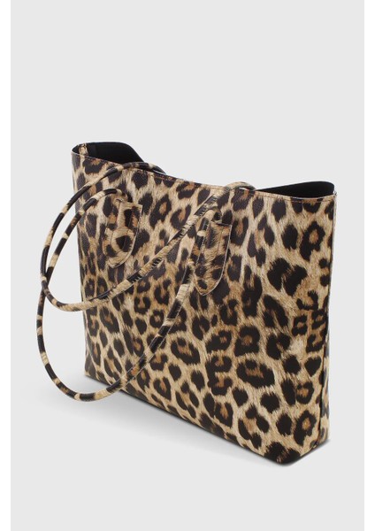 Leopar Desen Kadın Retro Shopper El Ve Omuz Çanta 264 modelleri