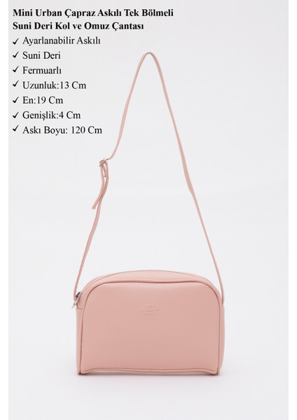 Pudra Shk25 Mini Urban Çapraz Askılı Tek Bölmeli Suni Deri Kol ve Omuz Çantası modelleri