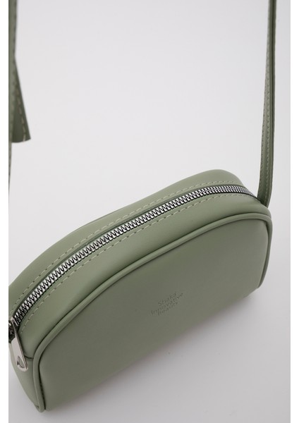 Mint Yeşil Shk25 Mini Urban Çapraz Askılı Tek Bölmeli Suni Deri Kol ve Omuz Çantası