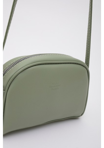 Mint Yeşil Shk25 Mini Urban Çapraz Askılı Tek Bölmeli Suni Deri Kol ve Omuz Çantası