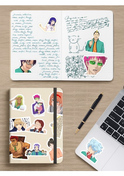 Saiki Kusuo Anime Telefon Laptop Bullet Journal Yapışkanlı Folyo Sticker Paketi modelleri