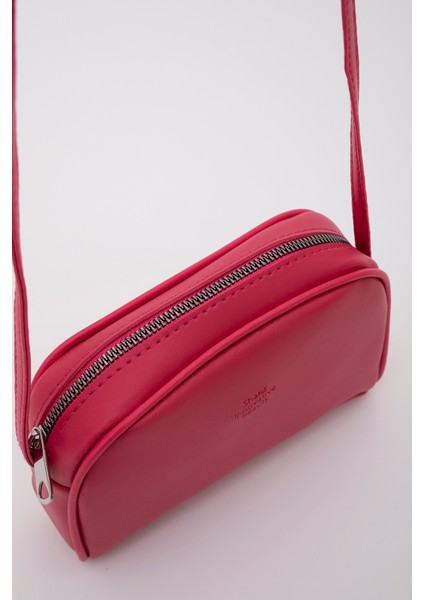 Fuşya Shk25 Mini Urban Çapraz Askılı Tek Bölmeli Suni Deri Kol ve Omuz Çantası