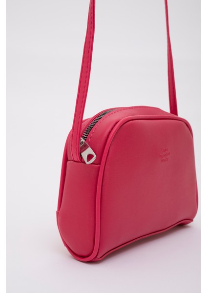 Fuşya Shk25 Mini Urban Çapraz Askılı Tek Bölmeli Suni Deri Kol ve Omuz Çantası