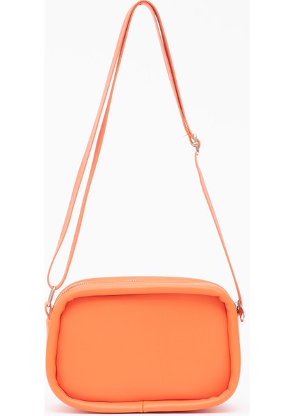 Turuncu Shk62 Tek Bölmeli Suni Deri Ayarlanabilir Askılı Fermuarlı Çapraz Omuz Çantası modelleri