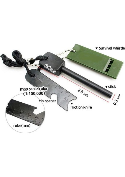 Survive Magnezyum Çubuğu Ateş Başlatıcı Çakmak Taşı fırsatları