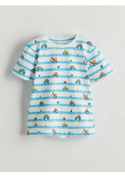 Lcw Kids Ekru Baskılı Erkek Çocuk Şortlu Pijama Takımı indirimleri