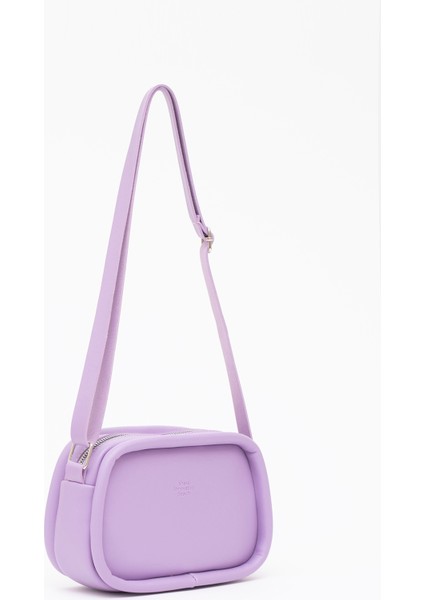 Lila Shk62 Tek Bölmeli Suni Deri Ayarlanabilir Askılı Fermuarlı Çapraz Omuz Çantası fiyatları