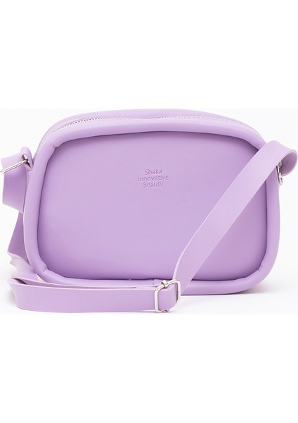 Lila Shk62 Tek Bölmeli Suni Deri Ayarlanabilir Askılı Fermuarlı Çapraz Omuz Çantası fırsatları