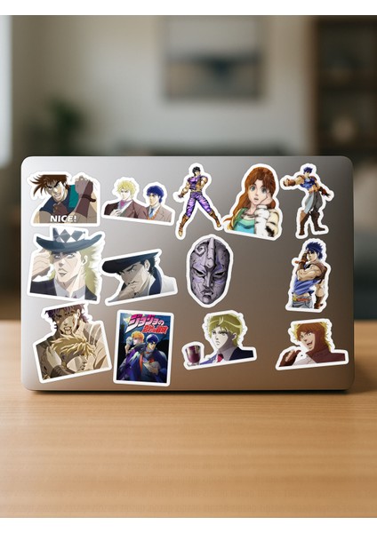 Jojo No Kimyou Na Bouken Part 1 ve 2 Anime Telefon Laptop Bullet Journal Yapışkanlı Folyo Sticker Paketi fırsatları