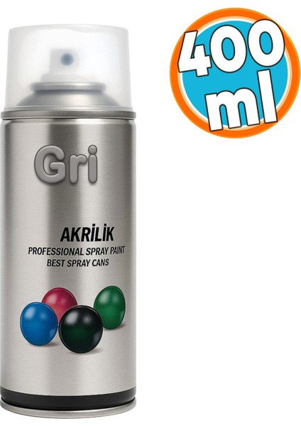 Sprey Boya 400 ml – RAL7016 Antrasit Metal Ahşap Plastik Yüzeylere Uygun Hobi Dekoratif Gri Akrilik