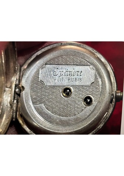 Cylindre Huit Rubis Gümüş Kasa Cep Saati 34 mm Çapında - Sorunsuz Çalışır Durumda modelleri
