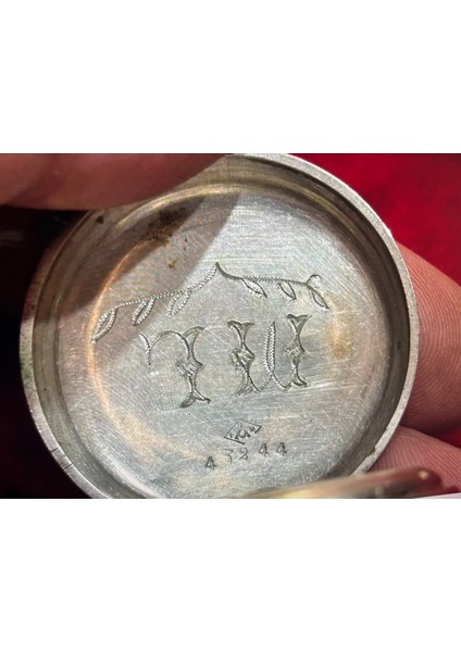 Cylindre Huit Rubis Gümüş Kasa Cep Saati 34 mm Çapında - Sorunsuz Çalışır Durumda indirimleri