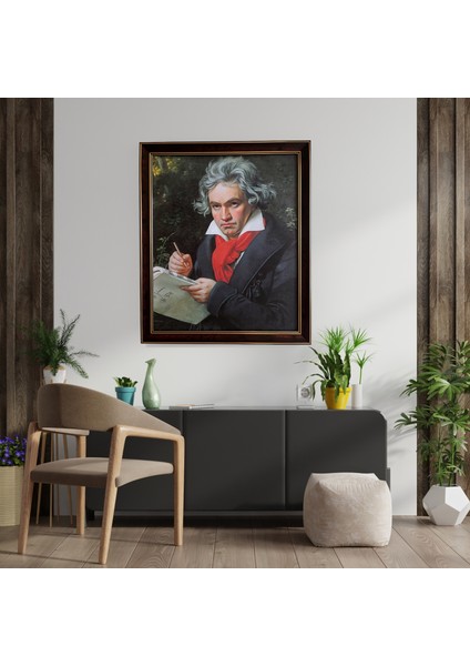 Beethoven Çerçeveli Klasik Vintage Duvar Tablo modelleri