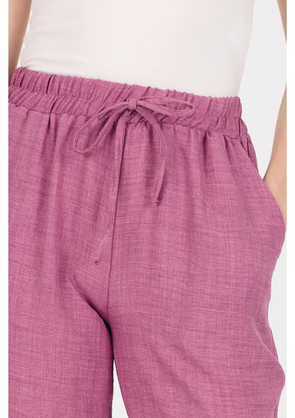 Gül Pamuklu Bel Lastikli Düz Paça Düz Paça Pantolon 4800 fırsatları