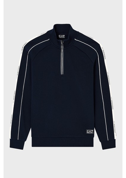 Logolu Pamuklu Regular Fit Yarım Fermuarlı Dik Yaka Sweat Erkek Sweat 7M000971 AF10377 UB102 indirimleri