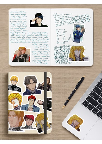Ginga Eiyuu Densetsu Anime Telefon Laptop Bullet Journal Yapışkanlı Folyo Sticker Paketi modelleri