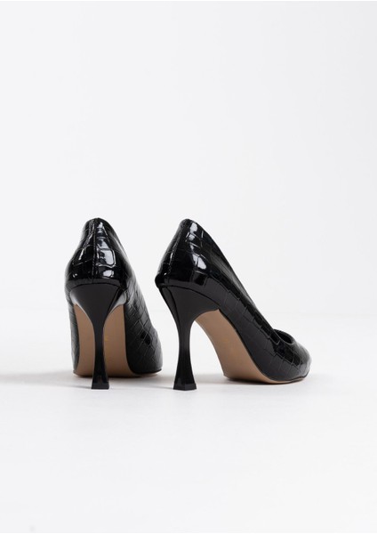 Harper Kadın Siyah Kroko Rugan Stiletto fırsatları