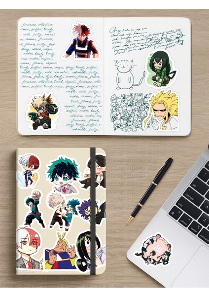 My Hero Academi Boku No Hero Anime Telefon Laptop Bullet Journal Yapışkanlı Folyo Sticker Paketi modelleri