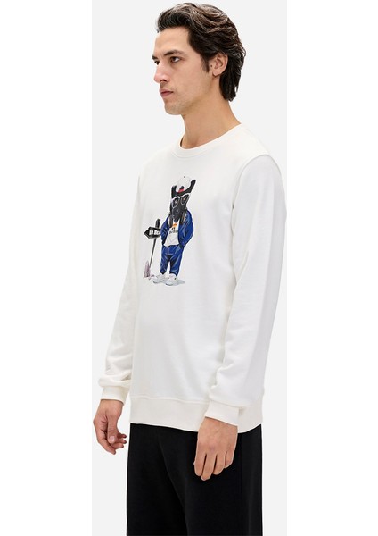 Panther Beyaz Erkek Sweatshirt indirimleri
