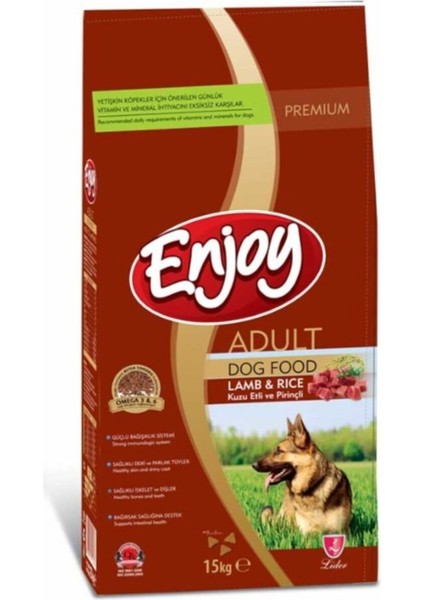 Yetişkin Kuzu Etli Pirinçli Köpek Maması 15 kg