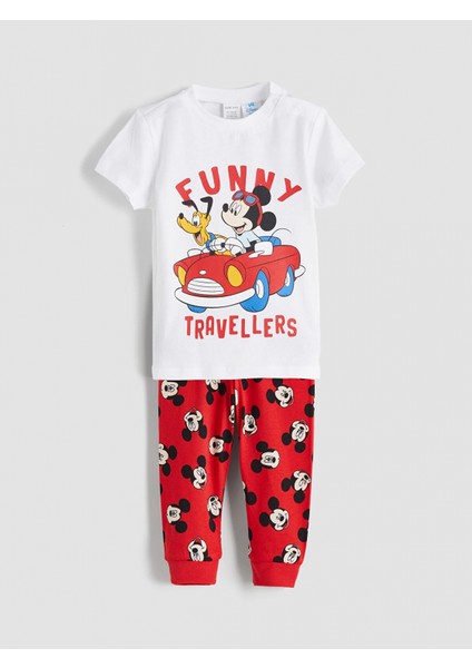 Lcw Baby Beyaz Mickey Mouse Baskılı Erkek Bebek Takım fiyatları