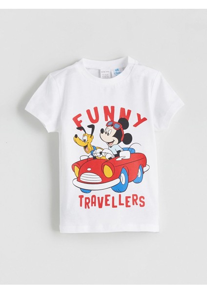 Lcw Baby Beyaz Mickey Mouse Baskılı Erkek Bebek Takım modelleri